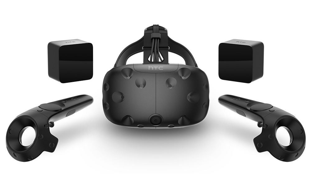 casque htc VR et accessoires de face