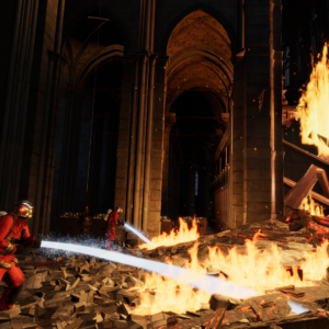 incendie notre dâme brûle VR