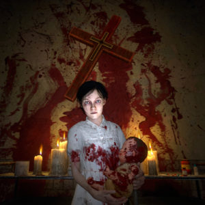 femme avec bébé house of fear 3 VR